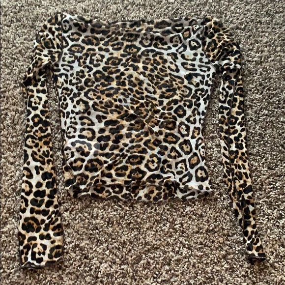 Forever 21 sheer leopard top - Picture 2 of 3